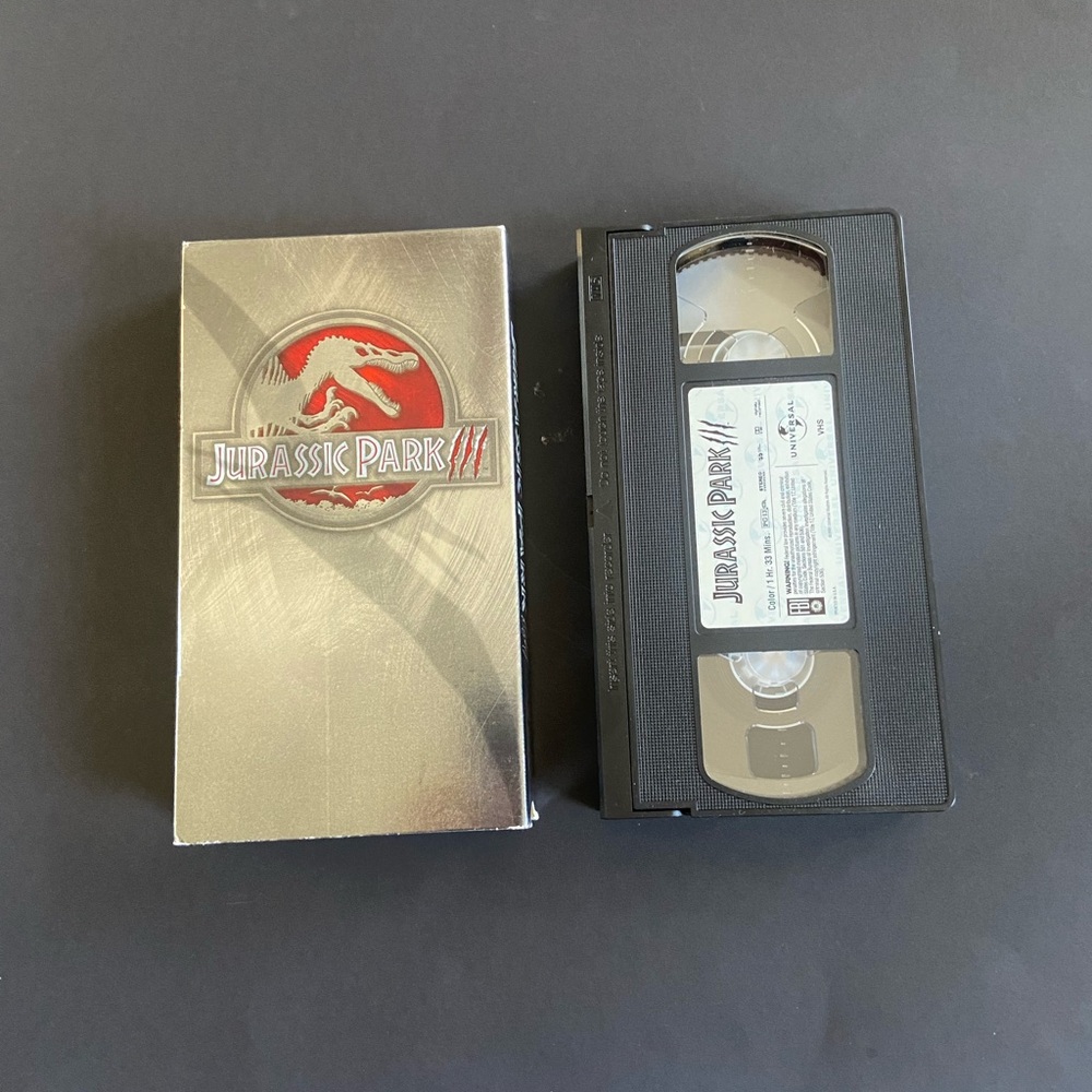 Universal Jurassic Park III Black VHS Cassette